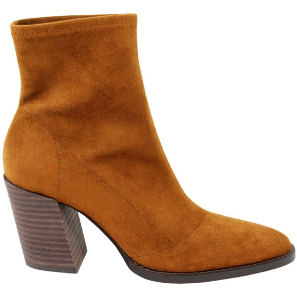 Stretch micro suede bootie